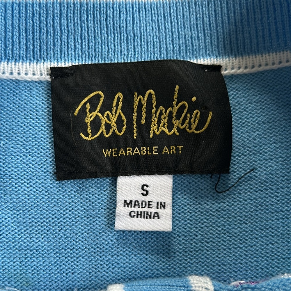 Bob Mackie Blue Embroidered Sweater - Picture 5 of 8